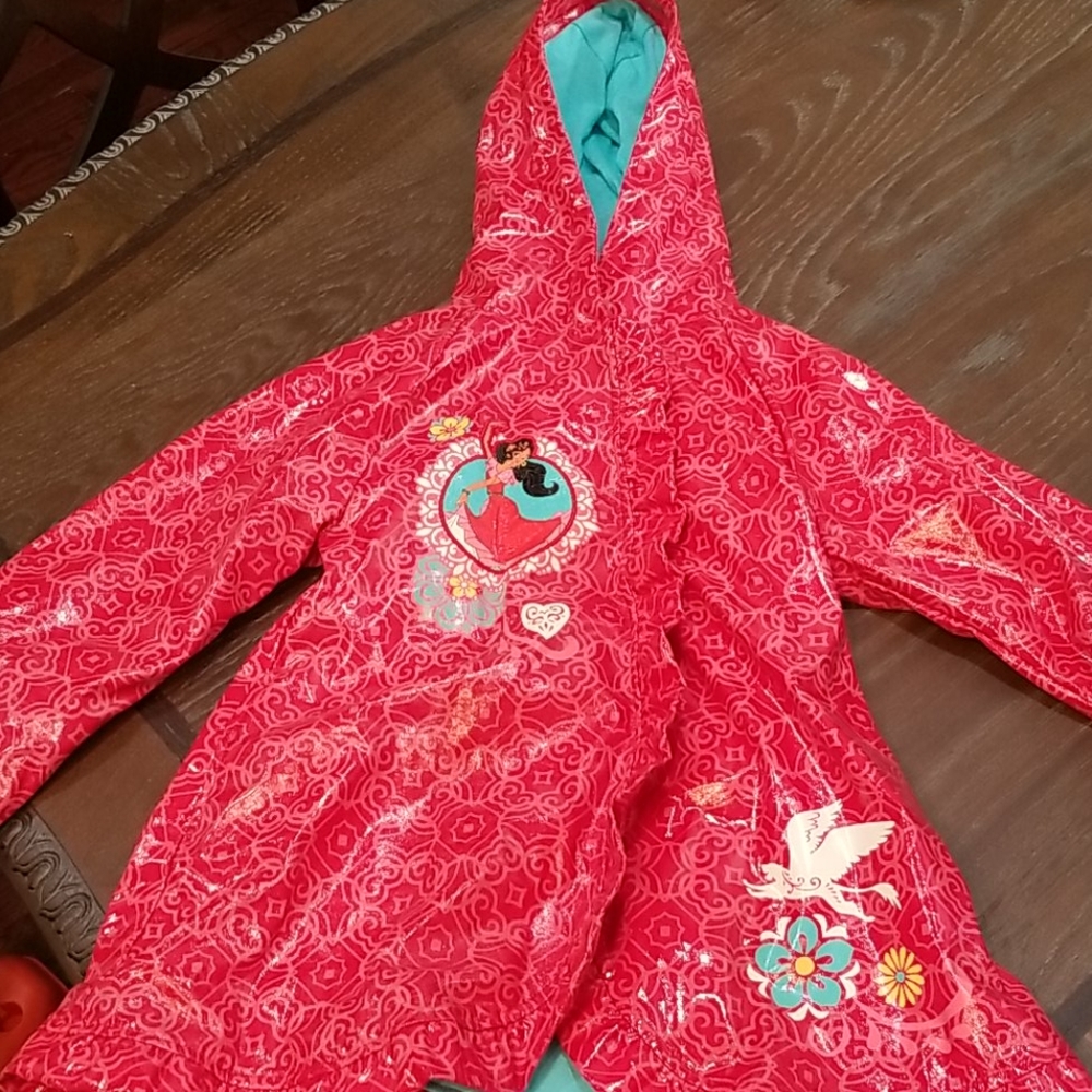 Disney Elena of Avalor Raincoat Size 4
